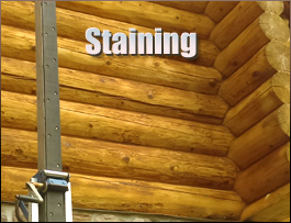  Sterling, Ohio Log Home Staining